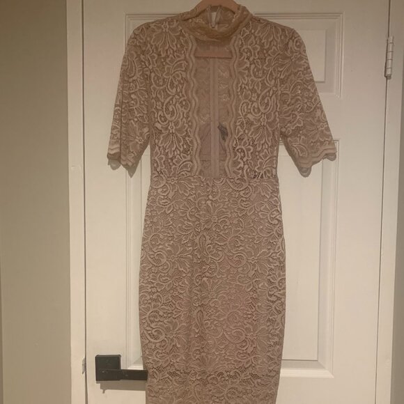 Express Pink Lace Dress - Picture 1 of 2